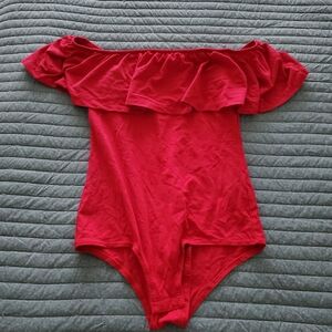 J.Crew ruffle off-the-shoulder bodysuit